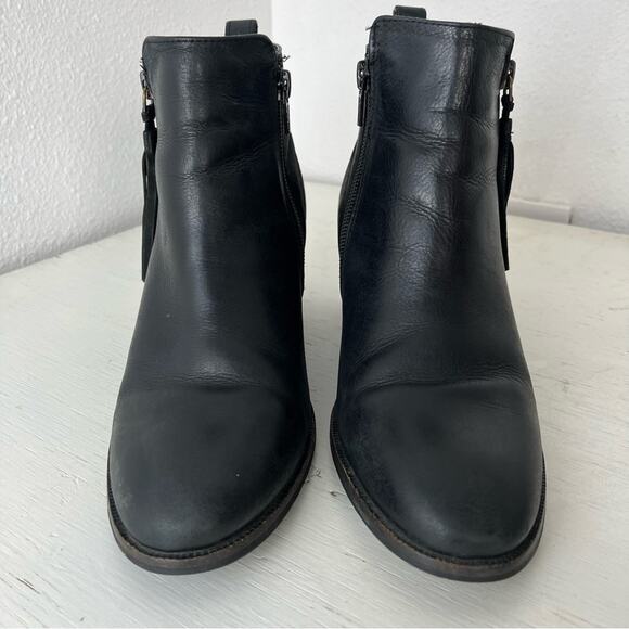 Crevo Autumn black leather tassel zip ankle boot size 7 - Picture 3 of 10